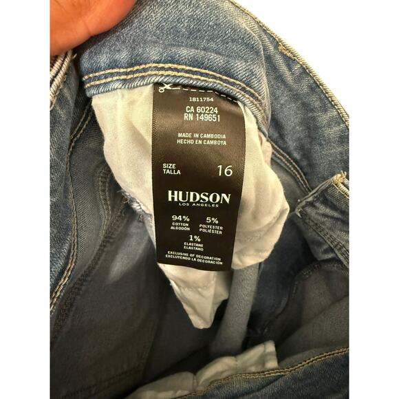 Women’s Hudson Mid-Rise Straight Leg Icy Blue Denim Jeans Size 36/16 NWT - Picture 8 of 8
